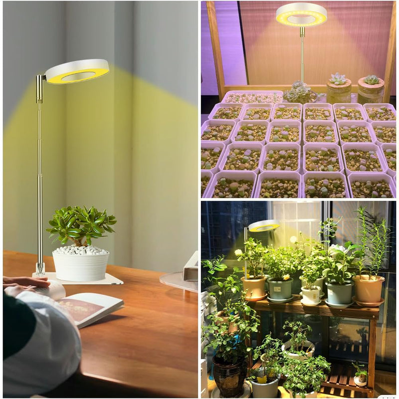 Ainiv Plant Lamp, 48 LED Lamp Beads Plant Light, USB Plant Lights with Timer, Adjustable Growth Lamp, Full Spectrum Plant Light for Indoor Plants, 3 Light Modes and 10 Brightness 48 Led Warm Light With Base