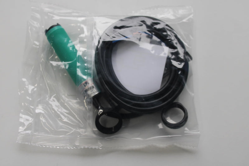Reflector Photoelectric Sensor 6-36 Volt DC NPN NC, Diameter 18 mm Light Barrier with Mirror IR Photoelectric Sensor up to 2 Metres (Reflection Light Barrier, 2 Metres, Diameter 18 mm, NPN NC)
