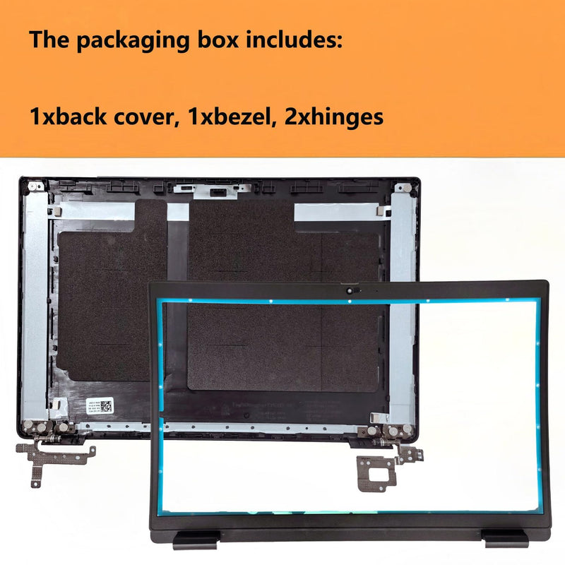 017XCF Replacement LCD Back Cover Kit for Dell Latitude 15 3520, E3520 | Top Lid with Bezel and Hinges, 17XCF, Black Plastic, Business Laptop Repair Parts