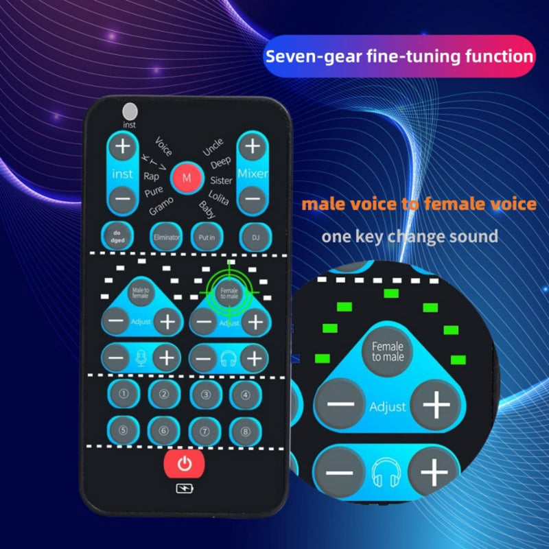[AUSTRALIA] - High-Definition Portable Voice Changer Sound Card with Real-Time Transformation, Ideal for Streaming, Gaming, and Entertainment Scenarios (M10-for PC) M10-for PC 