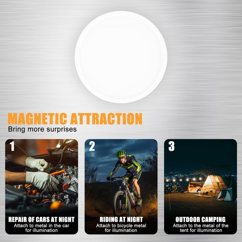 [AUSTRALIA] - Mini Ring Light for Phone, Starkik 60 LED Phone Light with Rechargeable and 3 Light Modes, Magnetic Back Selfie Light for iPhone and Laptop- Perfect for Selfie/Makeup/Video Conference/TikTok (White) 