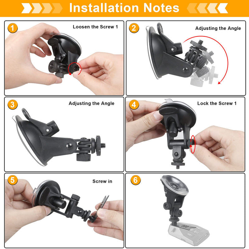 Suction Radar Detector Mount, Windshield & Dashboard Radar Holder Compatible with Cobra Radar Detectors Cobra RAD 450, 8-Band, ESD-6100, ESD-7000, XRS-9300, PRO-9780 and All Recent Models
