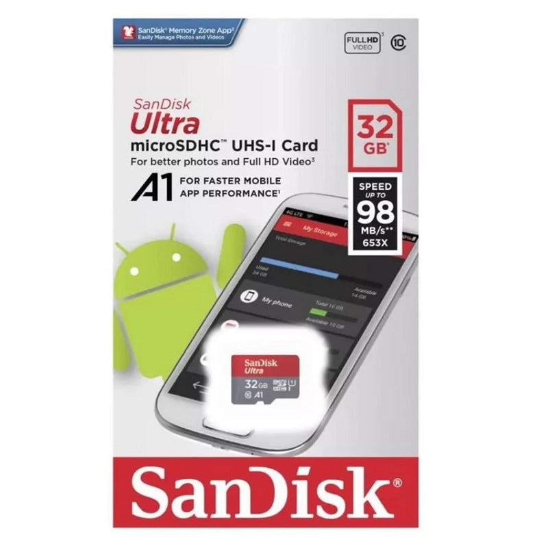 SanDisk Ultra 32GB Micro SDHC Memory Card for Underwater Camera Works with Kodak ORBIT360, SP360, WPZ2 Camera (SDSQUAR-032G-GN6MN) Bundle with (1) Everything But Stromboli Micro SD Card Reader