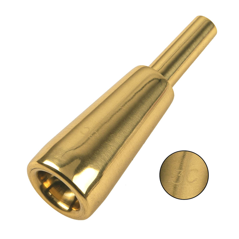 1Pcs Yootones 9.8mm Outer Diameter 3C Heavy-Duty Trumpet Mouthpiece Compatible with Trumpet Accessories (Gold) Gold