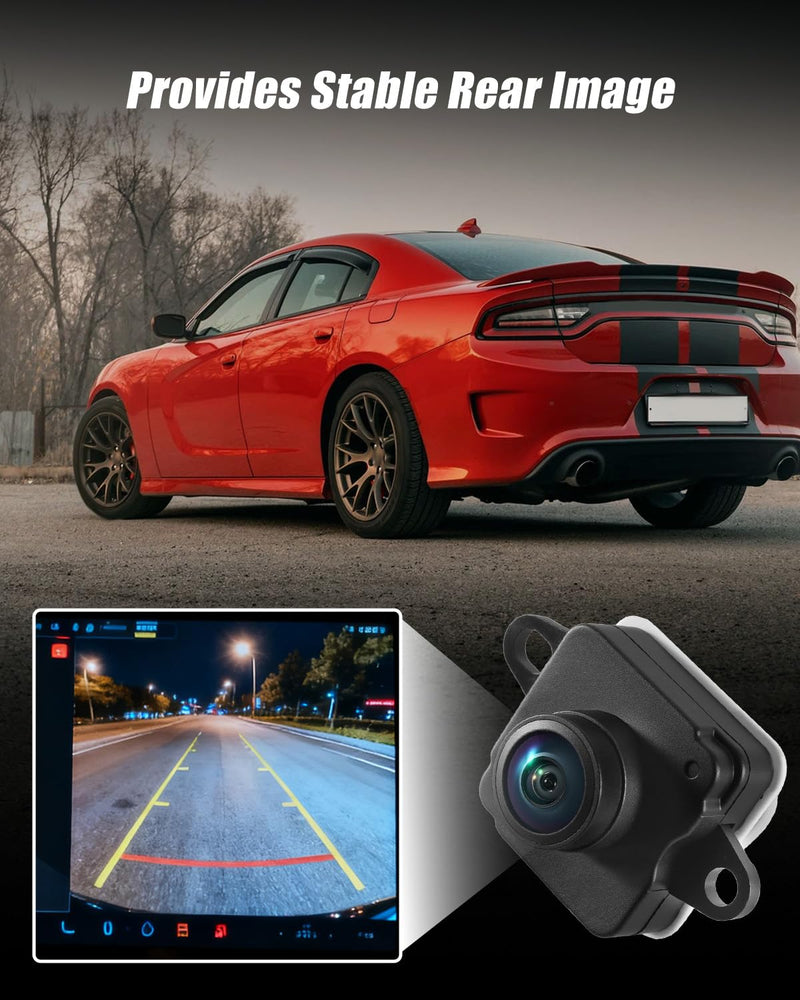 68210236AE Backup Camera Fit for Dodge Charger 2015-2017 | Replace 68210236AD V33-74-0002, 6 Pin Reverse Camera, Rear View Camera Component