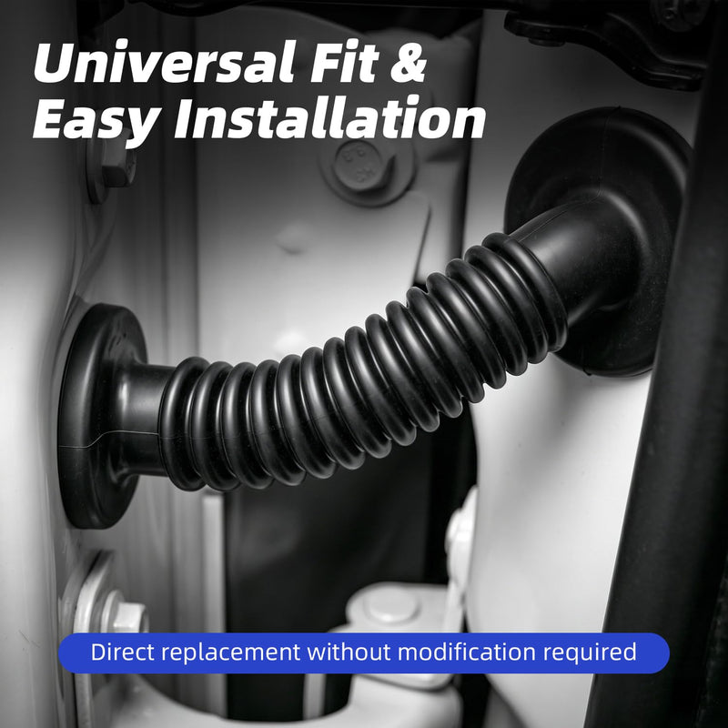 2Pcs 25MM x 25MM Car Wire Harness Tube, Black Rubber Door Wiring Dust Proof Tube, Automotive Electrical Cable Protection Sleeve