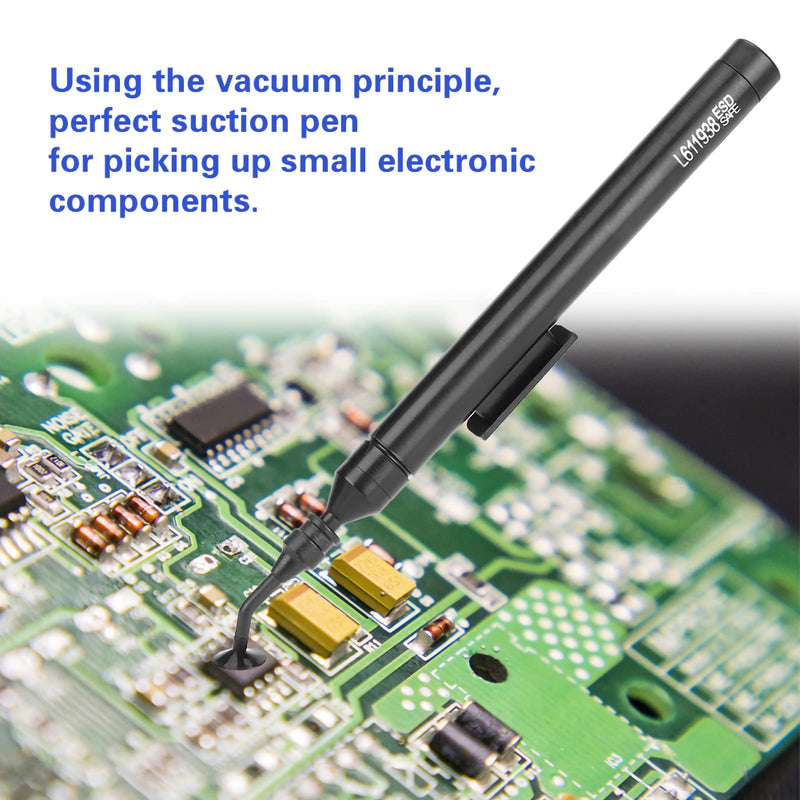 Vacuum Pen Suction Pen L611938 Vacuum Suction Spring with 6 Suction Cups and 2 Suction Tips for IC SMD, Default