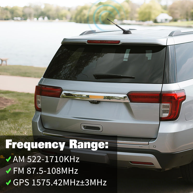 [AUSTRALIA] - Eightwood FM/AM + GPS Car Combo Antenna, Amplified FM AM Radio Antenna and GPS SMA Antennae with 16.4 feet Cable for Car Truck SUV Marine Boat Radio Stereo Receiver Head Unit Navigation System 