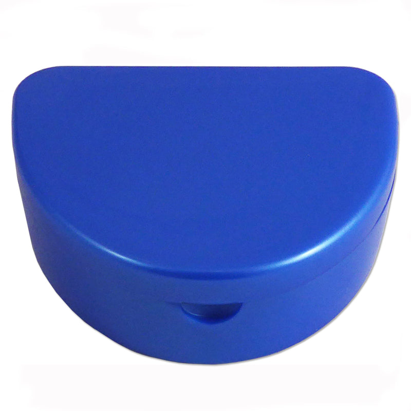 2 x Slim Orthodontic Case - Box for Braces, Whitening Splints, Dentures & More (Blue & White), blue/white, plain