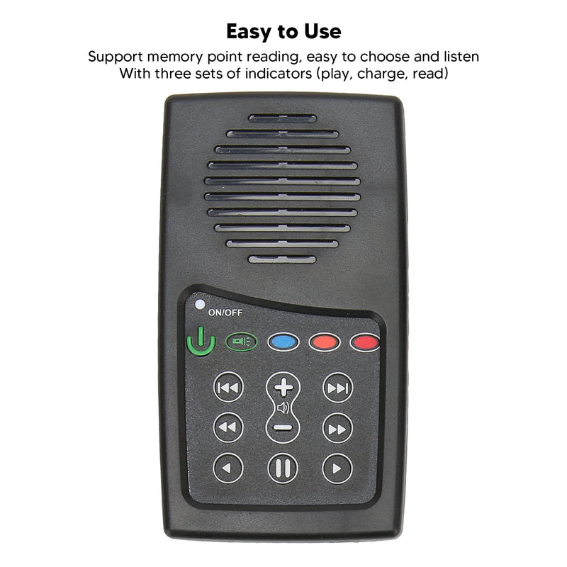 [AUSTRALIA] - Solar Powered Bible Reader, Portable Electronic Bible Audio Player Built in 8G Capacity for Seniors and The Blind. 350mAh (English KJV with French with Aramaic) English KJV with French with Aramaic 