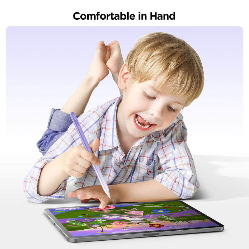Stylus Pen for iPad 2018-2024, 15Mins Fast Charge for Apple iPad Pencil, Palm Rejection, Tilt Sensitivity, Pen for iPad 10/9/8/7/6, iPad Pro 12.9"/11"/13" M4, iPad Mini 6/5, iPad Air 5/4/3/11"-13" M2 Purple