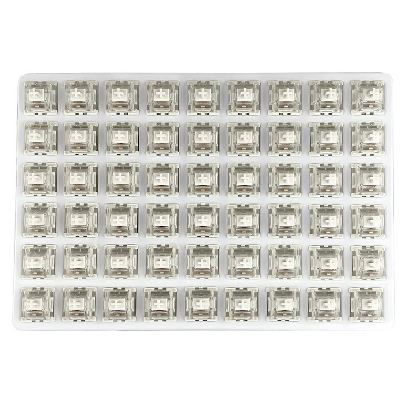 Gateron G White Clear Pro Switches Pre-lubed 3pin RGB SMD Linear for Gaming Mechanical Keyboard (108pcs, Clear) 108 PCS