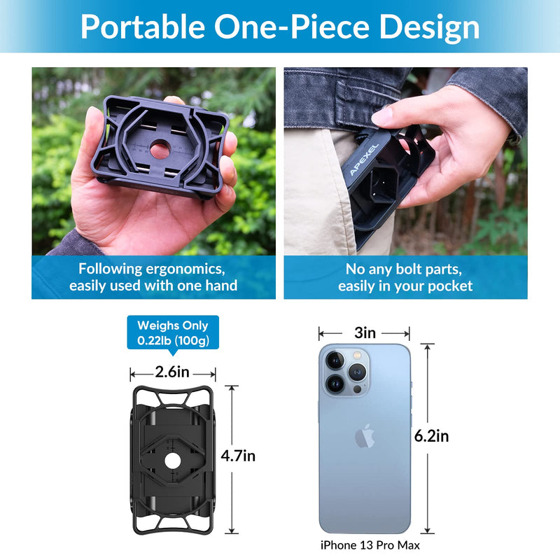 [AUSTRALIA] - APEXEL Telescope Phone Adapter, Binocular Photo Adapter for Android & iPhone, Phone Holder Mount for Telescope, Monocular, Binocular, Microscope, Spotting Scope. (Including Bluetooth Shutter Remote) With Shutter Remote 