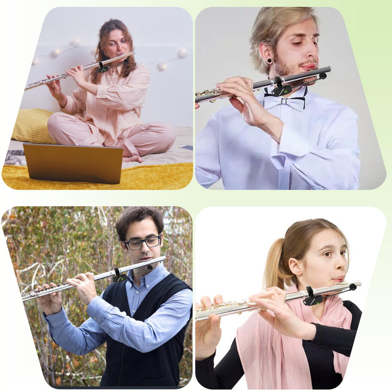 Wireless Flute Microphone for Instrument System: 2.4G Cordless Professional Mic Wind Music Instruments Microphone Receiver and Transmitter, 160ft Range for Flute, Piccolo, Clarinet