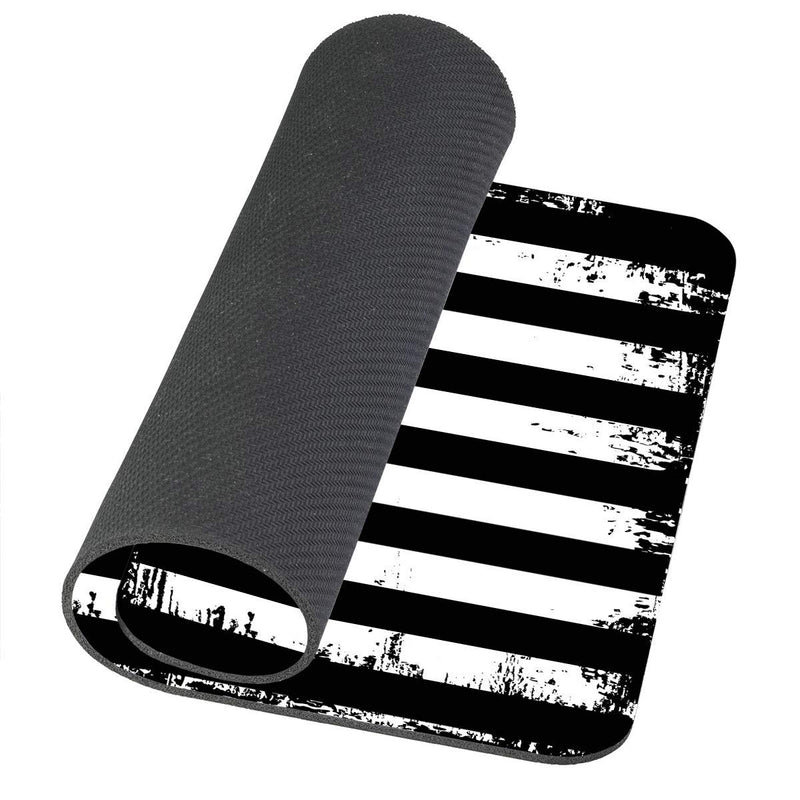 Amcove Grunge American Flag USA Flag Black and White Mouse pad Non-Slip Rubber Gaming Mouse Pad Rectangle Mouse Pads for Computers Laptop Am19