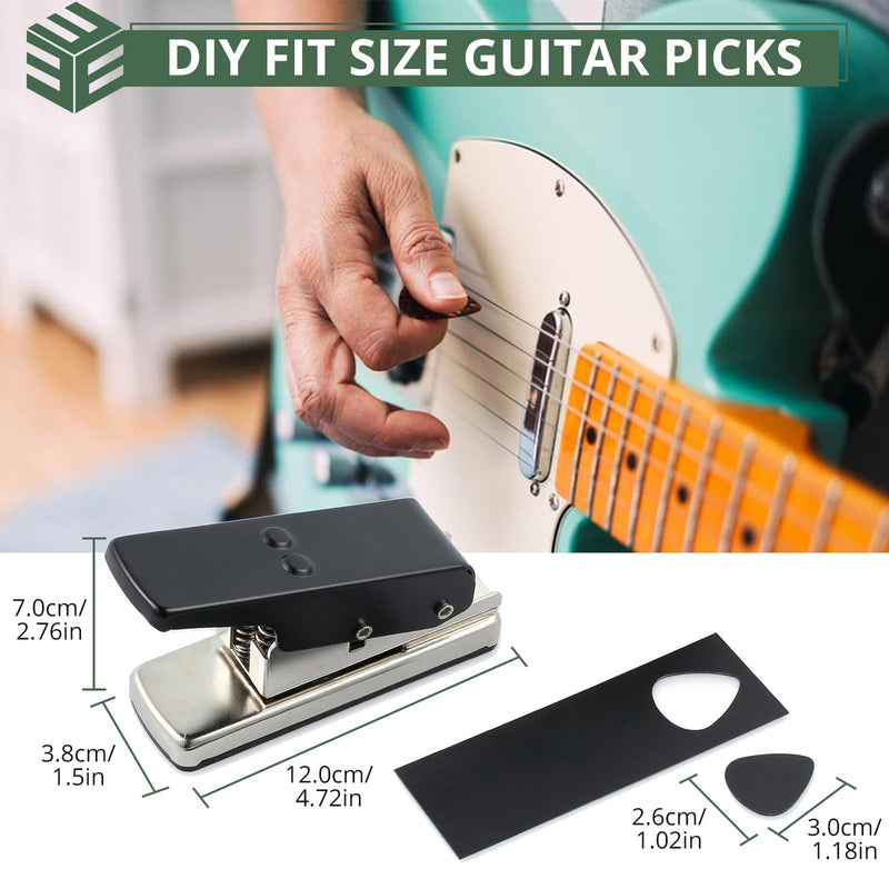 CAMWAY Guitar Pick Maker Punch Tool Heavy Duty DIY Maker Hole Punch Plastic Card Cutter Machine Unique Guitar Picks, Works Great on All Sorts of Materials - ABS, PVC, Old Credit Cards, Gift Cards