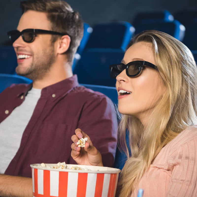 Reald 3D Glasses, Circular Polarized Non-Flashing Passive 3D Glasses For Reald Format Cinema/Passive Polarized 3D TV Projector - 3D Glasses That Supports 3D TV And Cinema (3pcs)