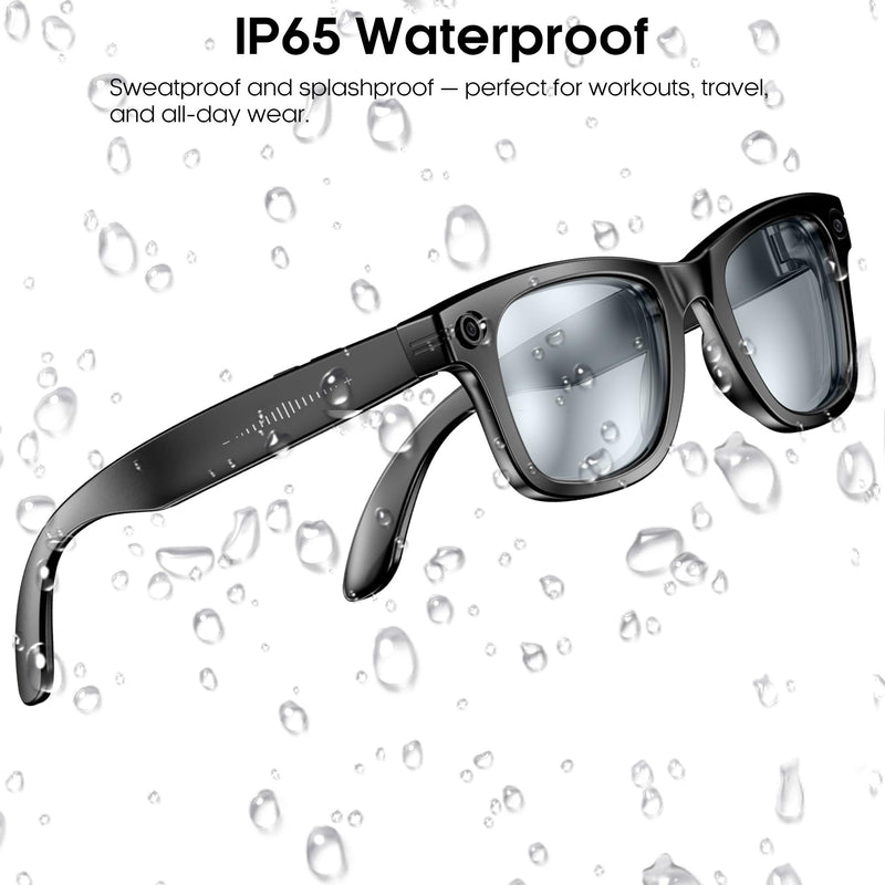 Yowow BIT AI Smart 4K Camera Glasses,HD 1080P Videos,Ultra-Wide Anti-Shake, Vlog Recording, AI Translation, AI Voice Assistant, Open Ears, Wi-Fi Transmission, Music Control Anti-blue light