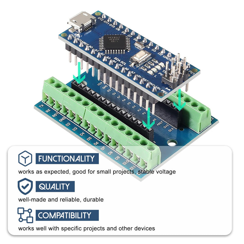 Nano Development Board with CH340 Chip Binghe Nano Development Board Chip CH340 Type-C Connector 5V 16M Compatible with Arduino IDE