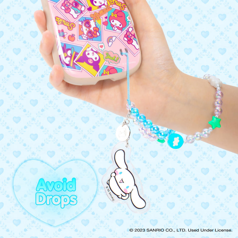 iFace Hello Kitty and Friends Beaded Wristlet Universal Phone Charm Strap - Cute Wrist Chain Lanyard Aesthetic Decor Strap for Cell Phone Camera Keys AirPods Keychains Cinnamoroll