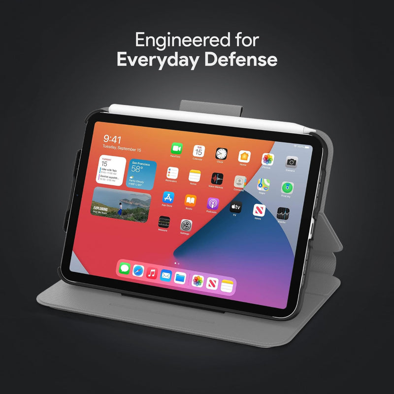 Incipio - SureView Protective Folio Case for iPad 7th & 6th Gen, Lightweight Slim Cover with Adjustable Stand, Scratch Protection (Black) Black iPad mini (6th Generation)