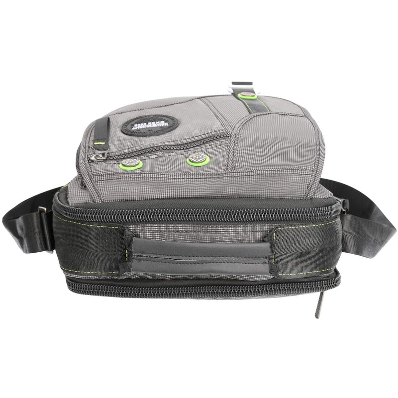 Vertical Messenger Bag, Crossbody Bag, Shoulder Bag Work Satchel for iPad Tablet Kindle Large-gray