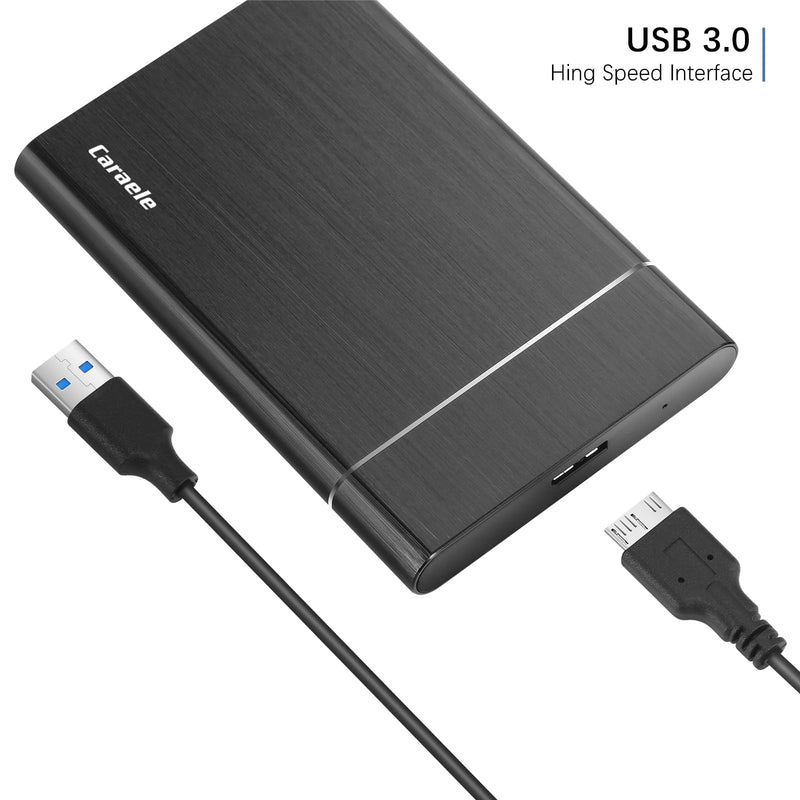 750GB Portable External Hard Drive USB3.0 Mobile HDD Storage for PC, Mac, Desktop, Laptop, Mac, Chromebook, Xbox One, Xbox 360, PS4 (Black) 750GB Black
