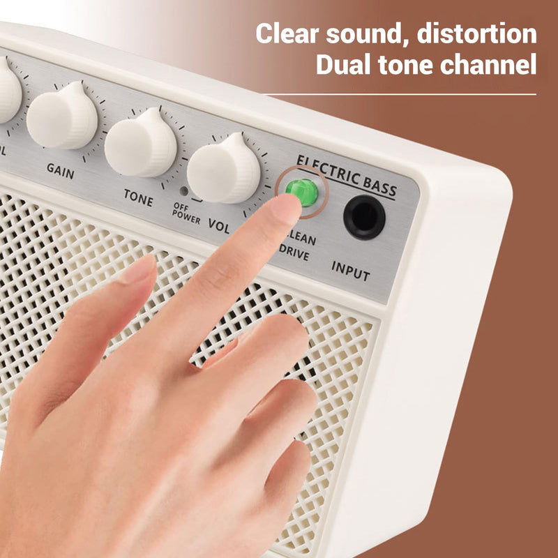 [AUSTRALIA] - KOKKO KB-10 Bass Amplifier Portable Mini Bluetooth Audio 10W Mini Bass Amplifier Portable Rechargeable Bass Guitar Practice Amplifier 