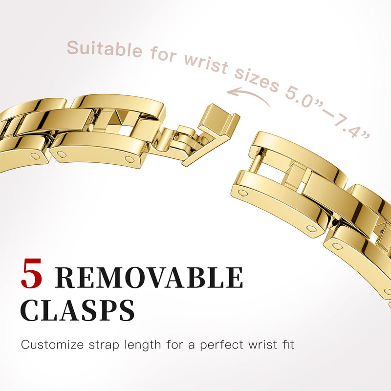 SNBLK 2 Pack Dressy Metal Bands Compatible with Apple Watch Bands for Women 40mm 42mm 41mm 38mm 44mm 46mm 45mm 49mm