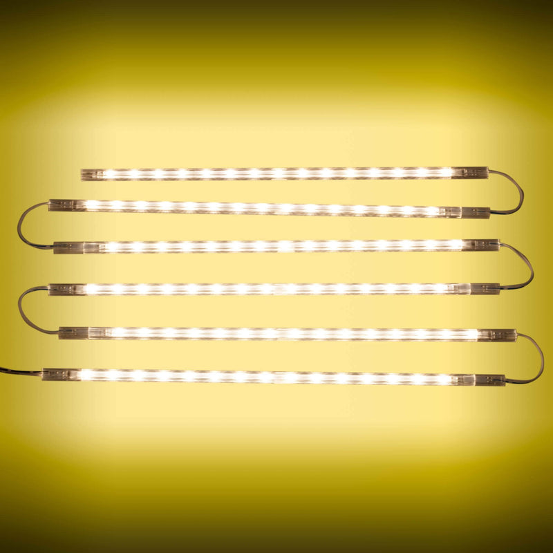 Sebson® 12 V LED Strip, Warm White, Under-Unit Light, 30 cm Kitchen Light Strip with Plug and Switch, 8.8 x 6.7 x 300 mm 6er Set