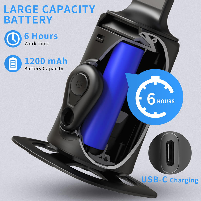 [AUSTRALIA] - Auto Face Tracking Tripod 360° Rotation Phone Stand, No App, Face Body Phone Camera Stand with Remote and Gesture Control, Rechargeable Smart Shooting Stand with Light (Upgrade Edition) 