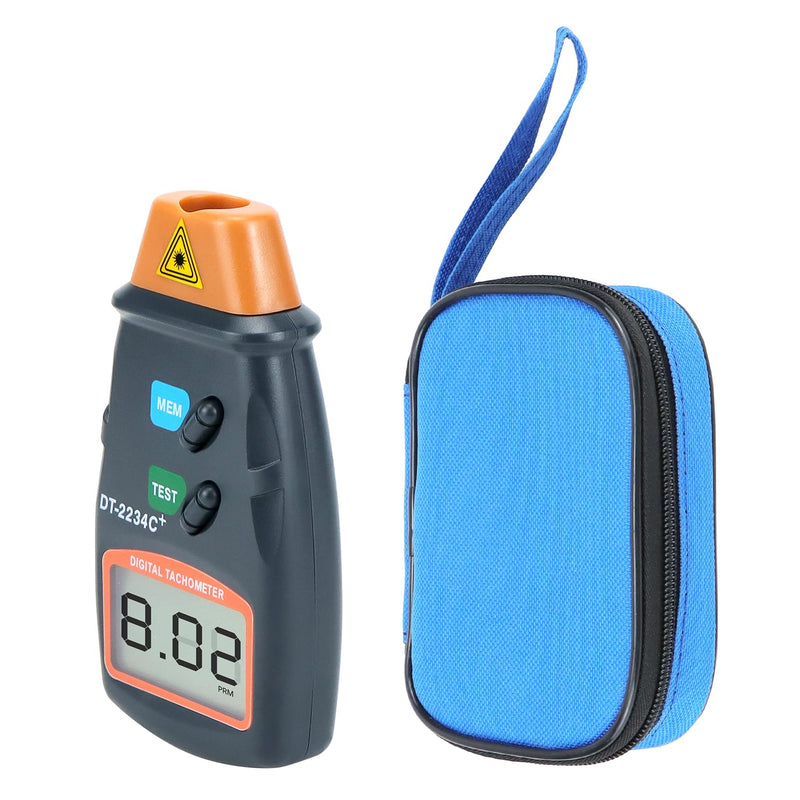 QWORK® Digital Tachometer, Non-Contact Laser Photo Tachometer, Large LCD Display, Batteries Not Included