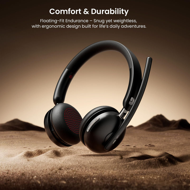 [AUSTRALIA] - Dytole Wireless Headset with Mic for Work, Bluetooth 5.3 Headset with Noise Cancelling, Wireless Headphones with Mic & USB Dongle, 65H & Mute, Ideal for PC/Call Center/Computer/Laptop/Study 