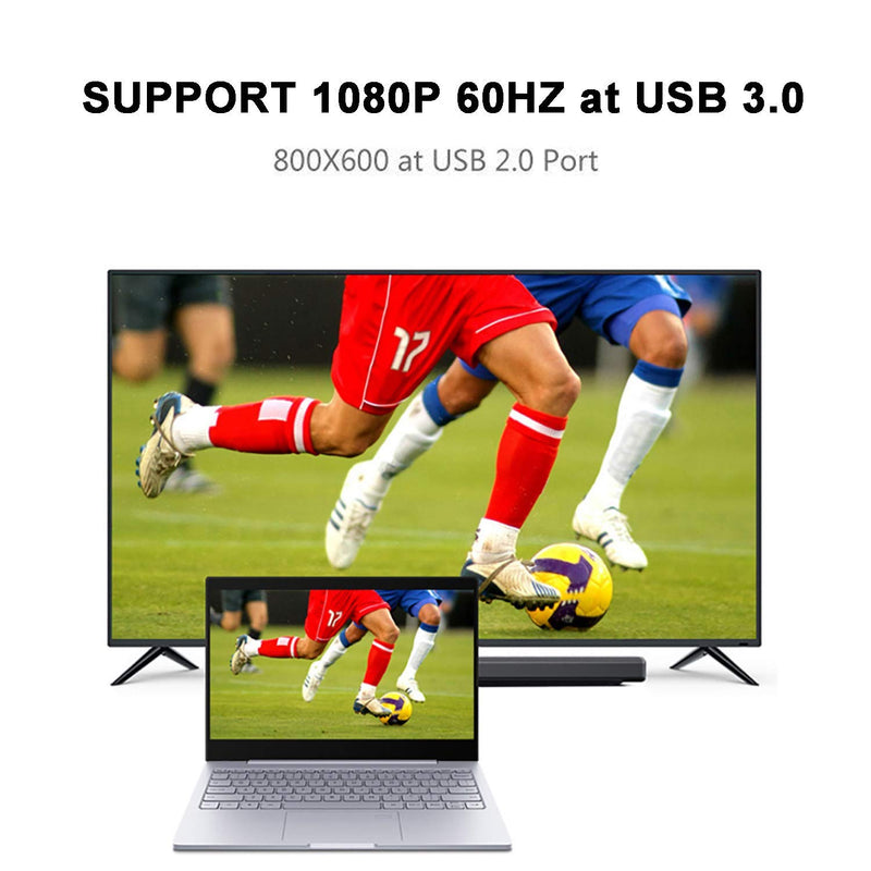 [AUSTRALIA] - USB 3.0 to VGA Adapter Cable 6.5FT, Full HD 1080P Video Converter – External Graphics Card for Monitor/Projector. (6.5FT) 