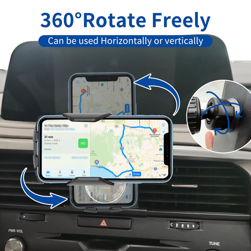 Car Phone Mount for Lexus RX 2016-2022 Phone Holder Navigation,Cellphone Mobile Cradle Auto Accessories Bracket Anti-Shake,360 Degree Rotation,Compatible for All Cell Phones for 2016-2022 RX350/RX350L/RX450h/RX450hL