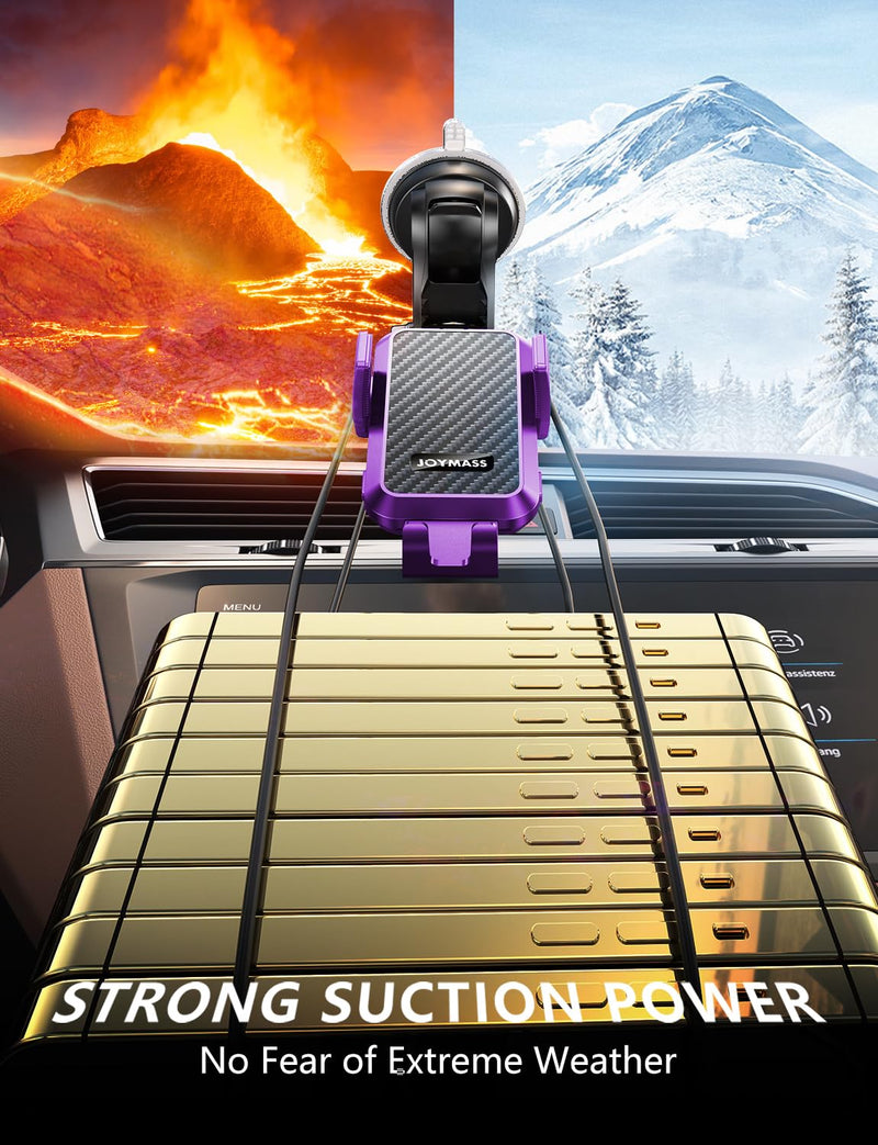 JOYMASS Wireless Car Charger, Phone Holders for Your Car, 15W Auto Clamping Phone Mount Car Accessories for iPhone 16 15 14 13 12 Mini Pro Max, Samsung Galaxy S24 Ultra S23 S22+ Note 20, etc - Purple