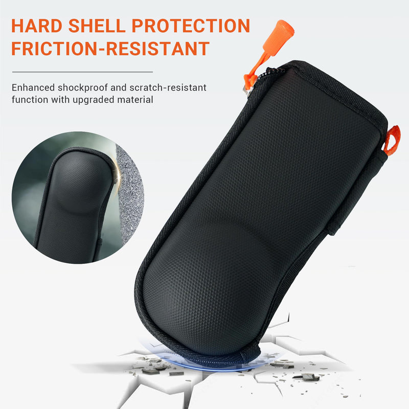 [AUSTRALIA] - CYNOVA Case for Insta360 X4/X5 (for Original Lens Cap), Insta X5 Carrying Case with 2X Glass Screen Protector,Hard Shell Travel Protector Cover Compatible with Insta360 X5 Accessories Black 