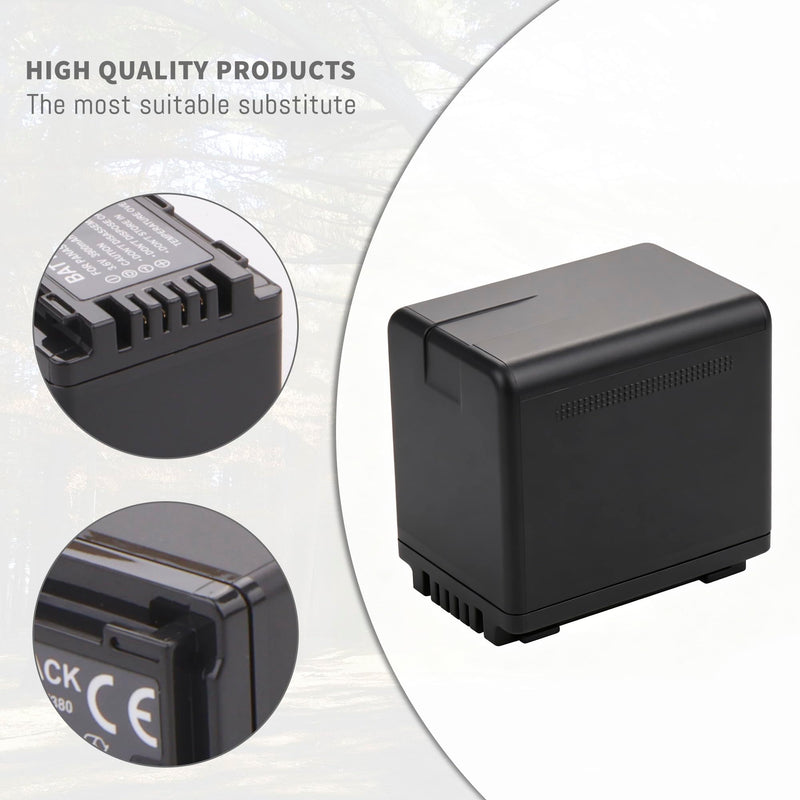 VW-VBT380 VBT380 VW-VBT190 VBT190 Battery for Panasonic HC-V800K, HC-VX1K | Compatible with HC-WXF1K, HCV520, HC-V550, HCV710, HCV720, HC-V750, HC-V770, HC-VX870, HC-VX981, HC-W580, HC-W850, HCWXF99