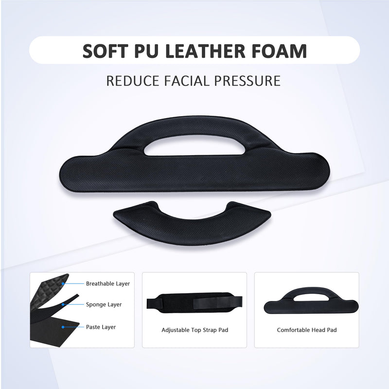 Comfort Head Strap for Oculus Quest 3,Replacement for Elite Strap,Super Soft Foam and Skin-Friendly PU Surface, Lightweight and Adjustable VR Accessories Compatible with Oculus/Meta Quest 3