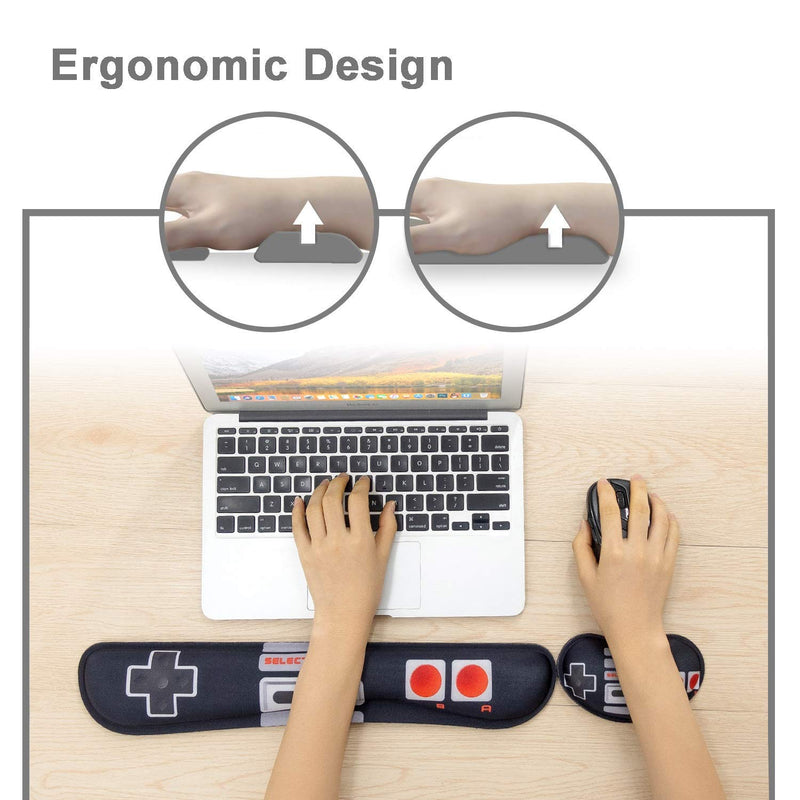 KBSING Keyboard Wrist Rest Pillow Pad and Mouse Wrist Support for Office, Game,Computer, Laptop, Pain Relief Memory Foam Wrist Rest Set (WRT-05) Wrt-05