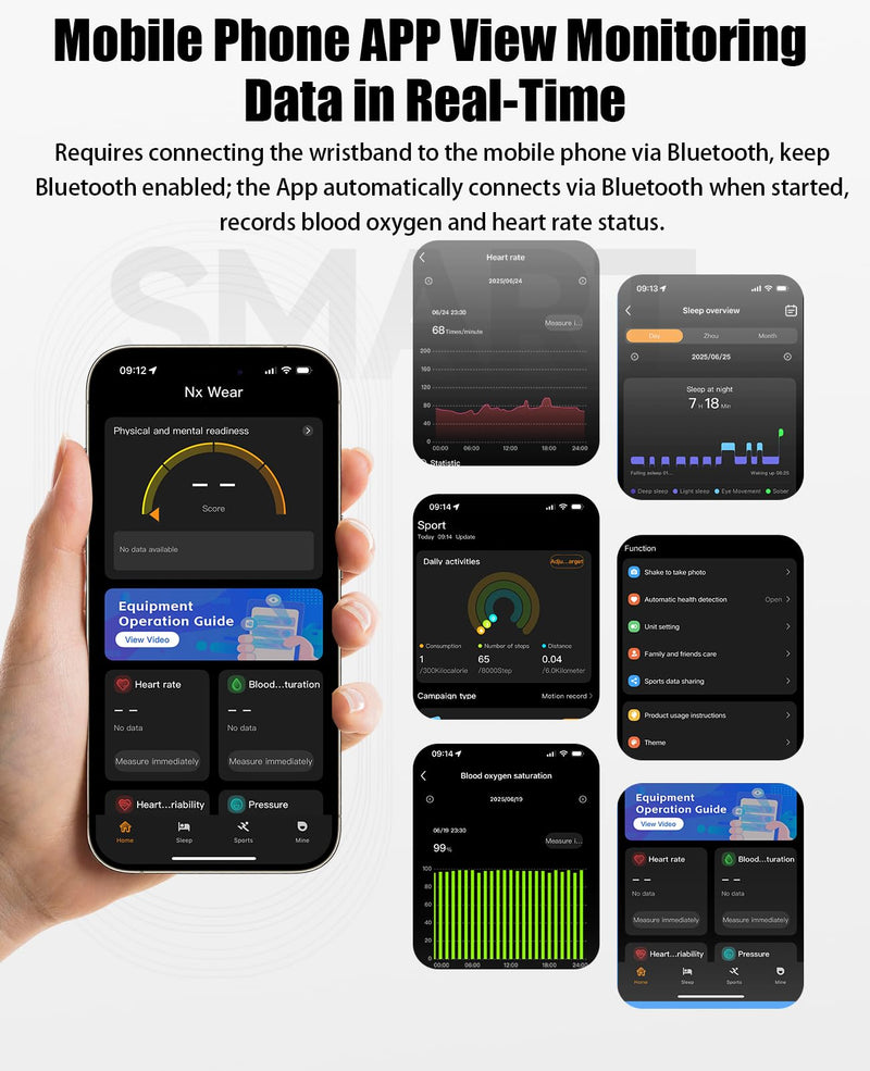 Smart Bracelet for Women Men Ultra-Thin Fitness Tracker for Android & iOS | Wearable Activity,100m Waterproof,24/7 Health Monitoring Heart Rate,Sleep Monitor,100+ Sports modes,30 Days Battery,3 Bands Rose Gold Mesh Strap