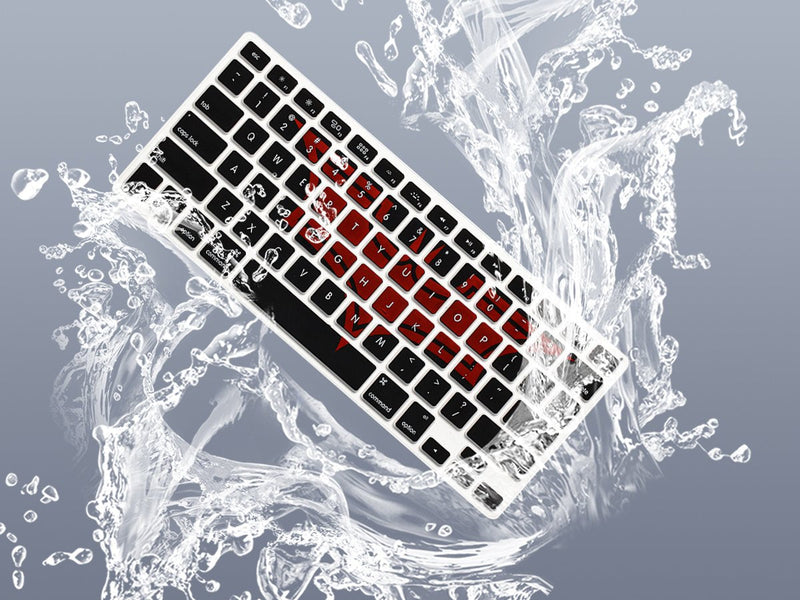 HRH Silicone Keyboard Cover Skin for MacBook Air 13,for MacBook Pro 13/15/17 (with or w/Out Retina Display, 2015 or Older Version)&for iMac Older USA Layout,Bat Graffiti Batman Graffiti