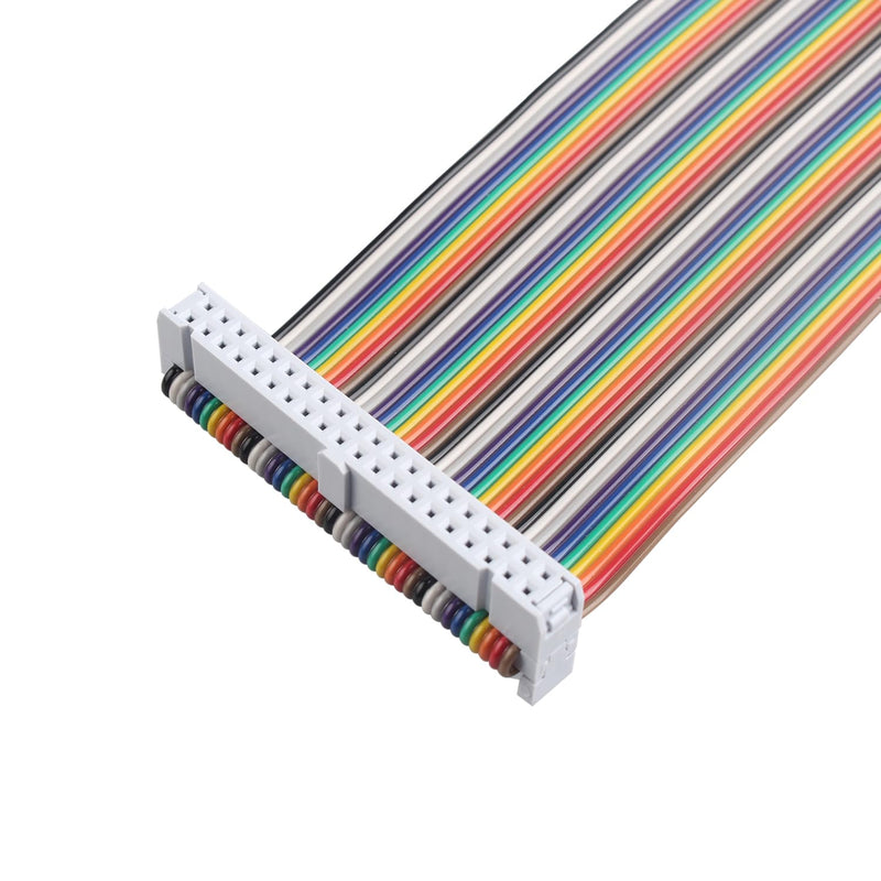 [AUSTRALIA] - ZDE Male to Female GPIO Flat Ribbon Cable 40pin Breadboard Rainbow Jumper Wire 10cm/3.94inch Compatible with Raspberry Pi 5 4B 3 2 Model B B+ 