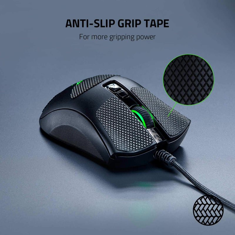 Razer Mouse Grip Tape für Razer DeathAdder V2, DeathAdder Elite, DeathAdder Essential (Rutschfest, Selbstklebend, Vorgeschnitten)