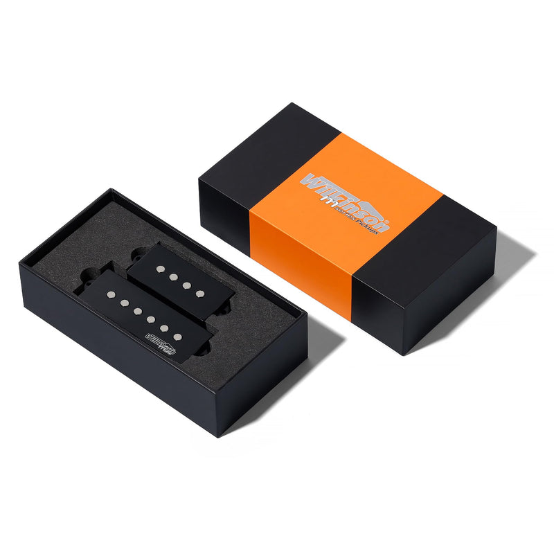 Wilkinson M Series WOPB5 Variable Gauss Ceramic Bass Pickups Humbucker Pickups Set for PB Style 5 strings Electric Bass Guitar, Black (WOPB5) WOPB5 Black