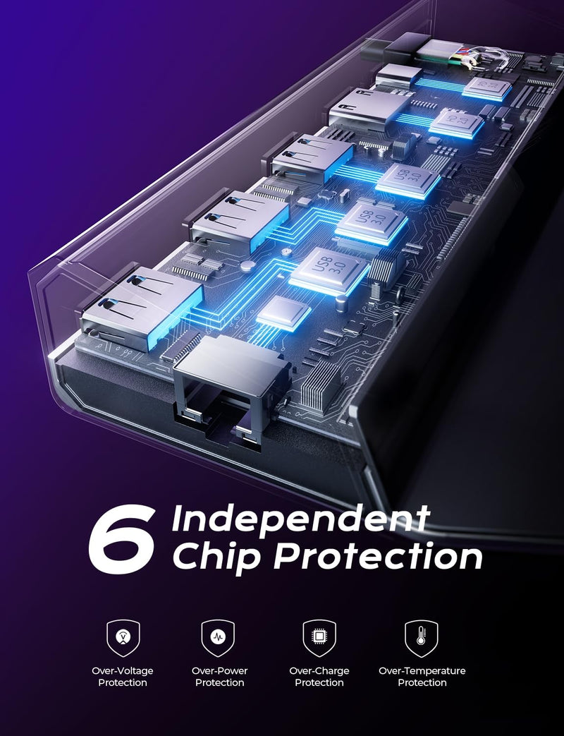 LISEN 8 IN 1 Docking Station for Steam Deck OLED & ROG Ally & Legion Go, Dual Cooling Fan, HDMI 2.0 4K@60Hz, USB 3.0*3, PD100W Support ROG Ally Turbo 30W and Ethernet Compatible with Steam Deck OLED