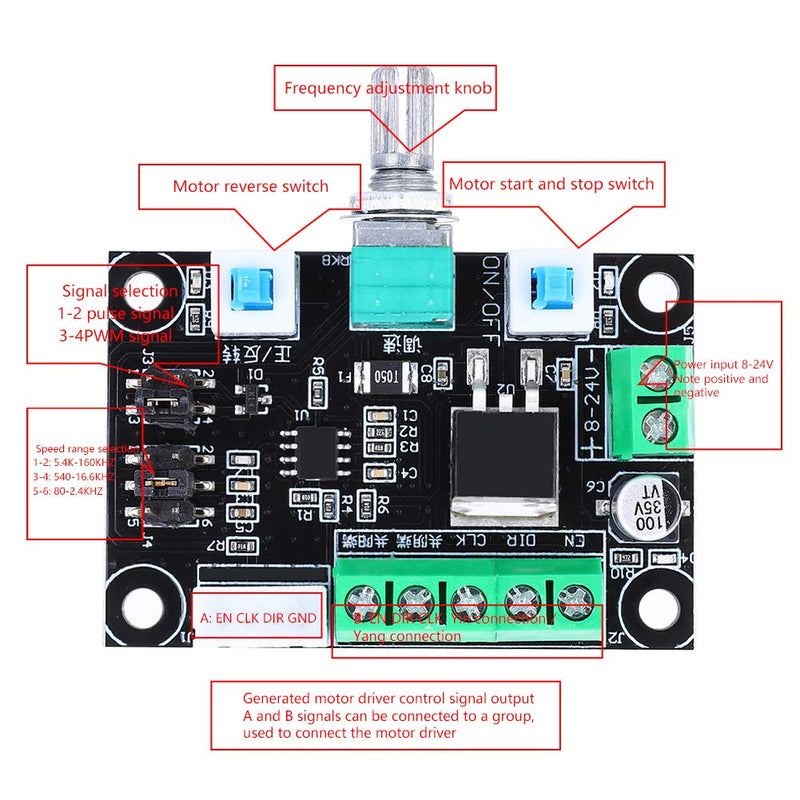 [AUSTRALIA] - Stepper Motor Drive Controller, MKS OSC Stepper Motor Driver Pulse Generator Module PWM Speed Control with High/Medium/Low Frequency Signal 
