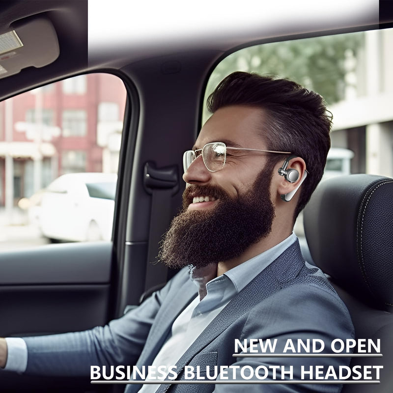 Bluetooth earpiece V5.4 Single Ear Bluetooth Headset, with Noise Cancellation and Microphone Compatible, Talk time of 35 Hours Bluetooth Phone Headset, Available for iPhone and Android. (Z8) Z8