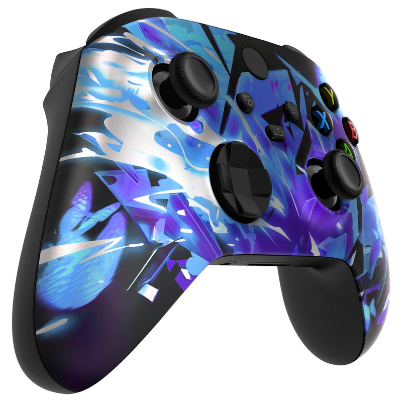 eXtremeRate Replacement Shell for Xbox Series X|S Controller - Unleash Your Style - Dark Hour Breaking Custom Acessories Skin Front Housing Cover for Xbox Core Controller Wireless[Control without]