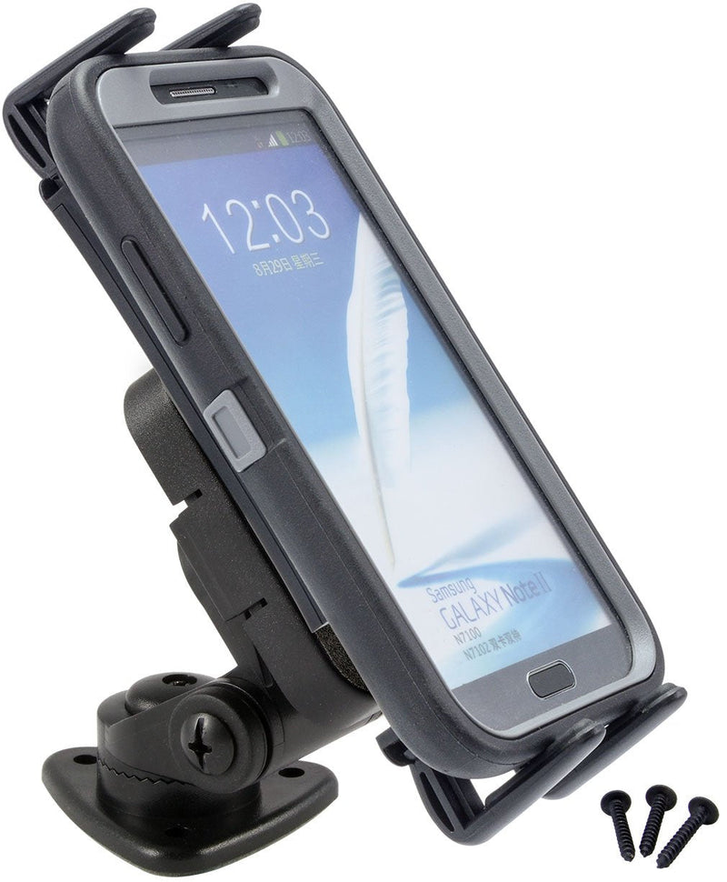 ARKON Adhesive Car Phone or Midsize Tablet Holder Mount for Samsung Galaxy S10 S9 S8 Note 9 8 Retail Black & Phone and Midsize Tablet Holder for iPhone X 8 7 6S Plus Black Holder Mount + Holder